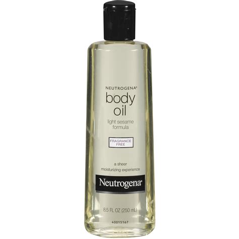 Neutrogena Body Oil Light Sesame Formula Fragrance Free 85 Fl Oz