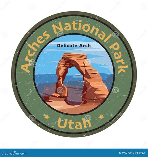 Delicate Arch In Arches National Park Utah United States Vector