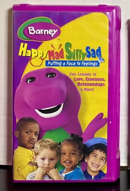 Barney Happy Mad Silly Sad Vhs 2003 Putting A Face To Feelings Ages 1 8