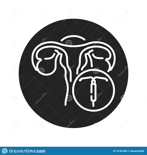 Contraceptive Spiral Icon Intrauterine Device Illustration Isolated