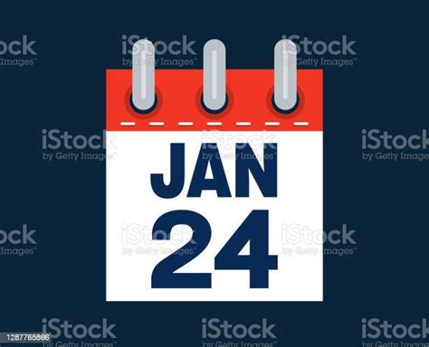 January 24th Calendar Date Of The Month Stock Illustration Download