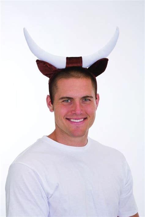 Texas Bull Horn Water Buffalo Headband Horns Ears Costume Accessory