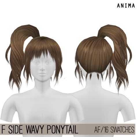 Female Side Braided Ponytail Hair For The Sims By Anima Spring Sims Hot Sex Picture