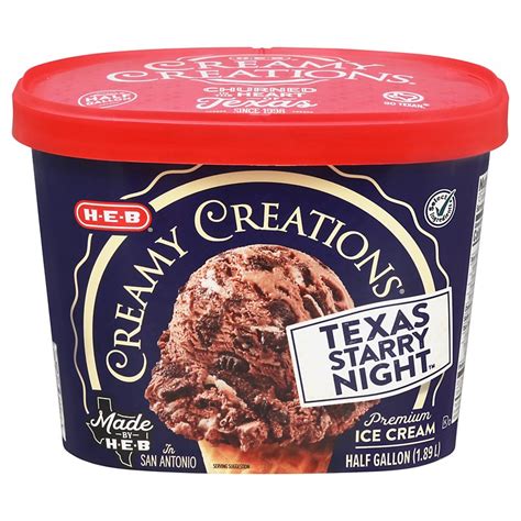 H E B Select Ingredients Creamy Creations Texas Starry Night Ice Cream