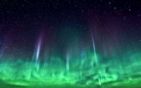 Green Light Sky Aurora Borealis Stars Northern Space Wallpapers