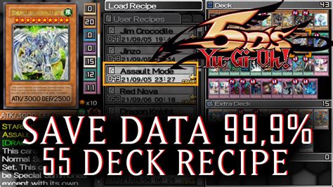 Save Data Yu Gi Oh 5ds Tag Force 5 999 Compeleted 55 Deck Recipe Youtube