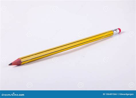 Yellow Pencil Eraser Stock Photo Image Of Vertical 106481566