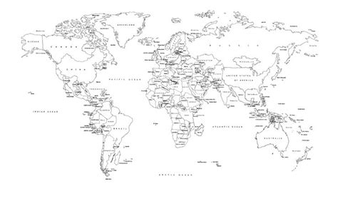 10 Best Blank World Maps Printable Printableecom World Map Black And