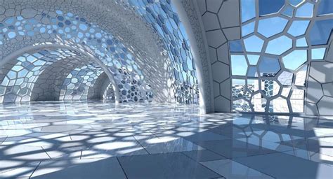3d Futuristic Architectural Dome Interior 3 Futuristic Architecture