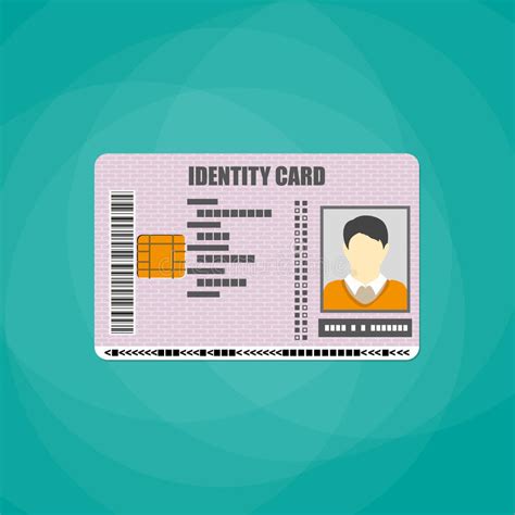 Identification Card With Barcode Electronic Chip Stock Vector