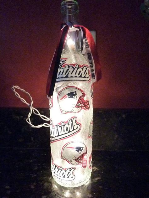 Items Similar To Handmade Lighted Wine Bottle W New England Patriots