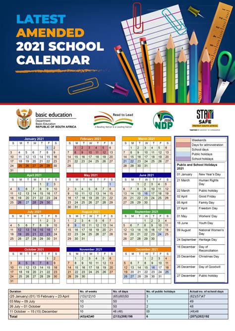 South Africas Amended School Calendar For 2021 Released News