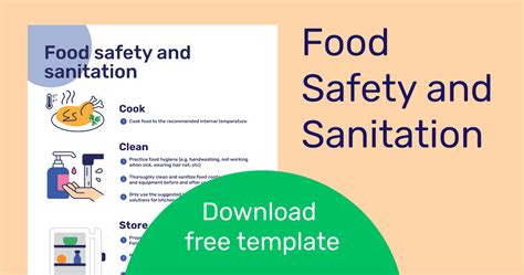 Food Safety And Sanitation Poster