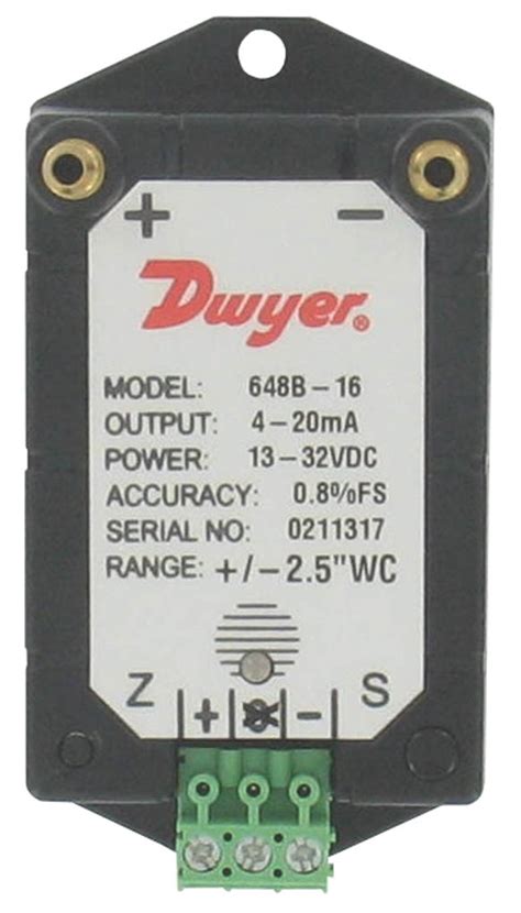 Series 648b Differential Pressure Transmitter Dwyer Instruments Inc