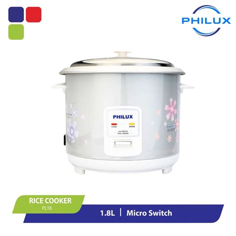 philux rice cooker periuk nasi 1 8l pl18 shopee malaysia