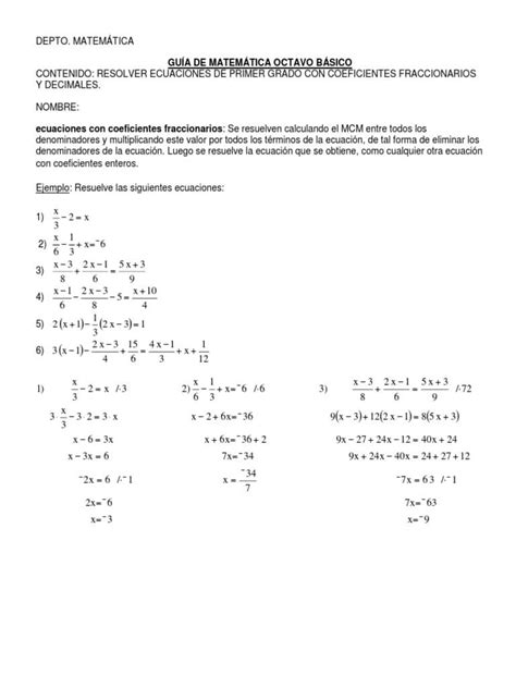 Resolución De Ecuaciones Fraccionarias Con X Guía Práctica Doncomo ️