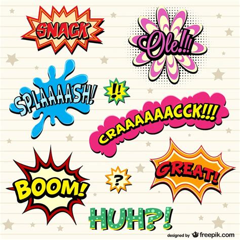 Free Vector Comic Book Exclamations Set
