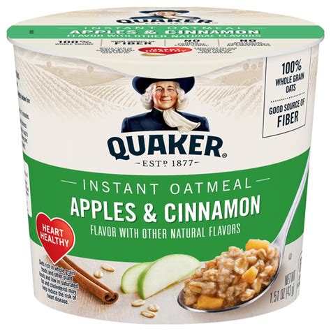 Save On Quaker Instant Oatmeal Apples And Cinnamon Order Online Delivery