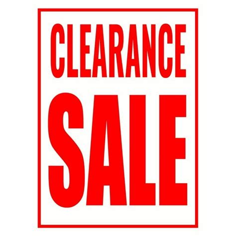 Clearance Sale Store Display Paper Signs 18w X 24h 6 Pack