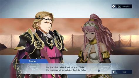 Fire Emblem Warriors Xander And Olivia Support Conversation Youtube