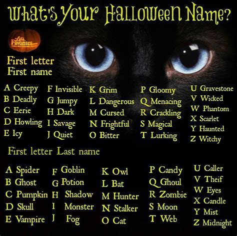 What's your Halloween name? | Halloween names, Funny name generator