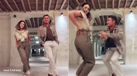 zac efron makes tiktok debut dancing with jessica alba in dubai youtube