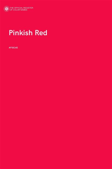 Pinkish Red Color Color Names Color Script Red Paint Colors
