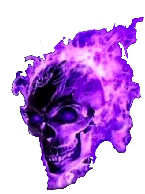 Purple Flaming Skull Metal Print For Sale By Wallfower Redbubble
