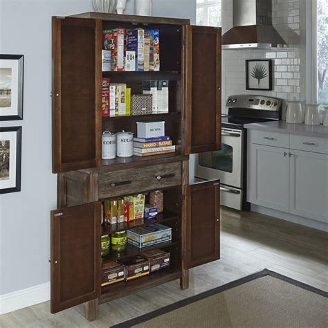 Kitchen storage pantry cabinet cupboard food organizer wooden tall shelf. Home Styles Barnside Pantry - Pantry Cabinets at Hayneedle