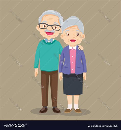Grandmother And Grandfather Royalty Free Vector Image