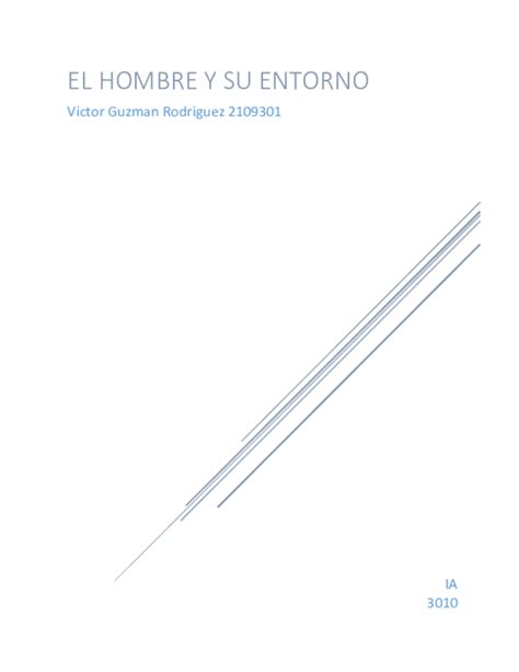 Pdf El Hombre Y Su Entorno Victor Guzman