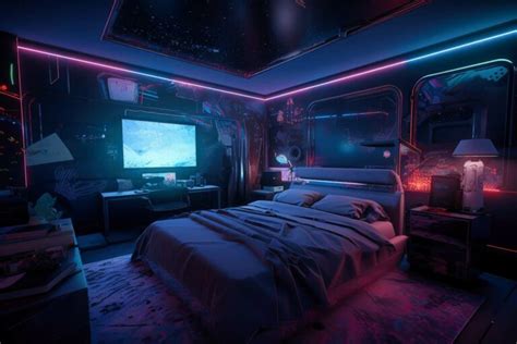 Cyberpunk Style Bedroom Designs