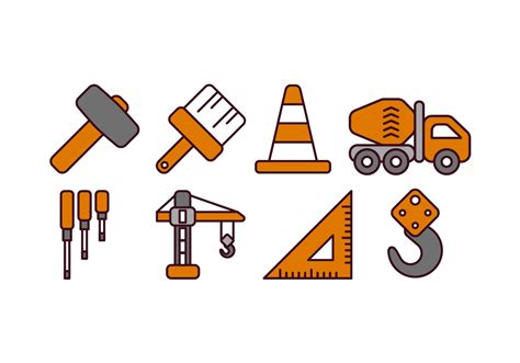 Construction Icons 163122 Vector Art At Vecteezy