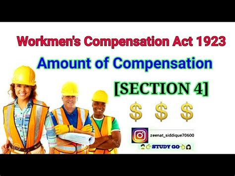 Under workmen's compensation act, 1923. Amount of Compensation in Workmen Compensation Act 1923 ...