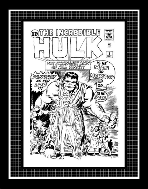 Jack Kirby Incredible Hulk 1 Rare Production Art Cover