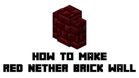 Minecraft Survival How To Make Red Nether Brick Wall Youtube
