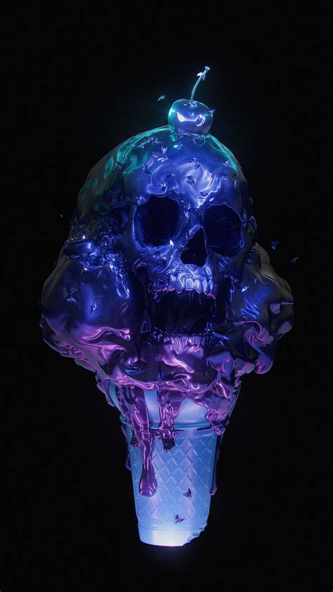 ice scream too old ice spizak cream horror scream skull skulls summer hd phone