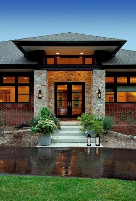 Stock house plans and your dreams. Prairie style home - Contemporary - Entry - detroit - by ...