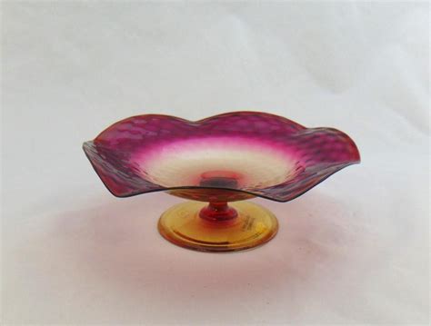 Sold Price Libbey Amberina Glass Compote September 4 0120 11 00 Am Cdt