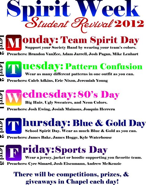 10 Unique High School Spirit Week Ideas 2024