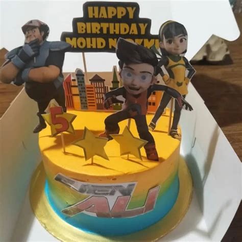 Birthday Cake Topper Ejen Ali Topper Effa Cake House Whole Cake Taman