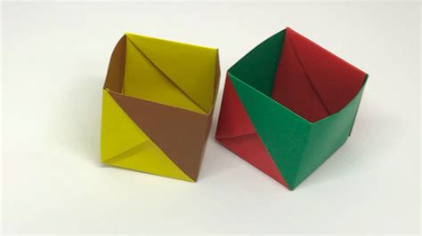 とっても簡単！折り紙で作る丈夫な箱 Youtube
