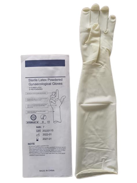 18 Inches 400mm Disposable Latex Gynecological Obstetric Gloves