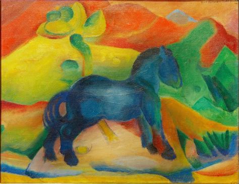 Wandbild Franz Marc Blaues Pferdchen Kinderbild