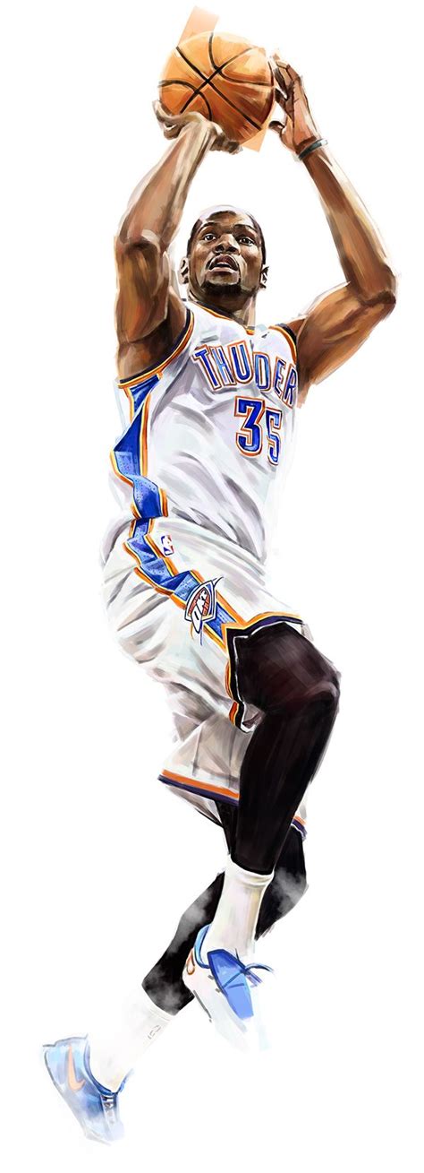 Kevin Durant Illustrated Print On Behance Deportes Baloncesto