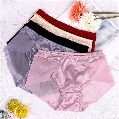 Women Sexy Low Rise Lace Panties Seamless Underwear Briefs Nylon Silk For Girls Ladies Cotton