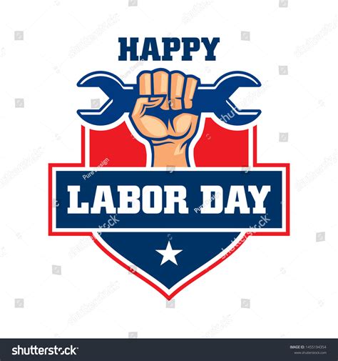 Happy Labor Day Logo Celebration Logo Stock Vector Royalty Free
