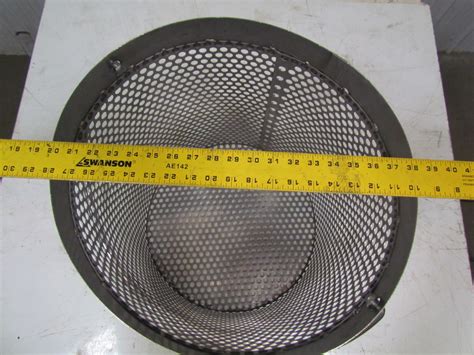 Stainless Steel Round Parts Washer Dip Basket 18 12 Diameter X 20 Deep