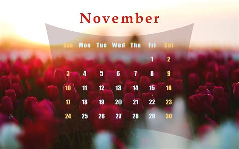 Beautiful November 2019 Wallpaper Calendar Wallpaper Desktop