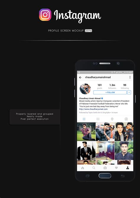 Instagram Profile Mockup 2016 - Free Graphics